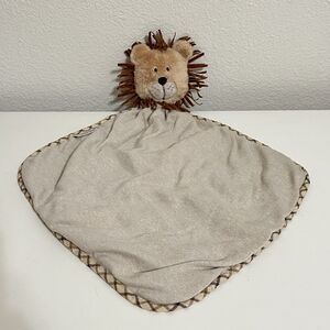 CachCach Cach Cach Lion Security Blanket Lovey Lovie Blankie Satin Back STAINS